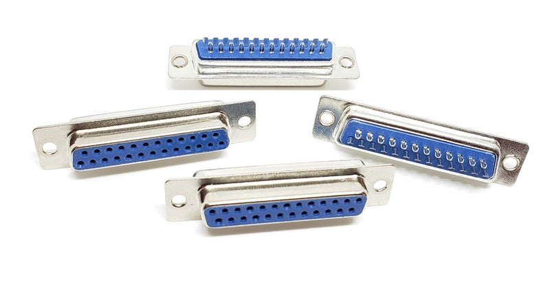 Connectors Pro - PC Accessories - 6 Sets Solder Cup DB25 Female + Plastic Hoods, 25 Pins D-Sub Connector & Hood Set, 12-Pack (6 DB25 Females + 6 Hoods) - Image 3